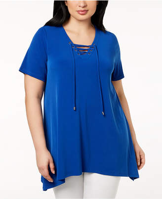Calvin Klein Size Lace-Up Tunic