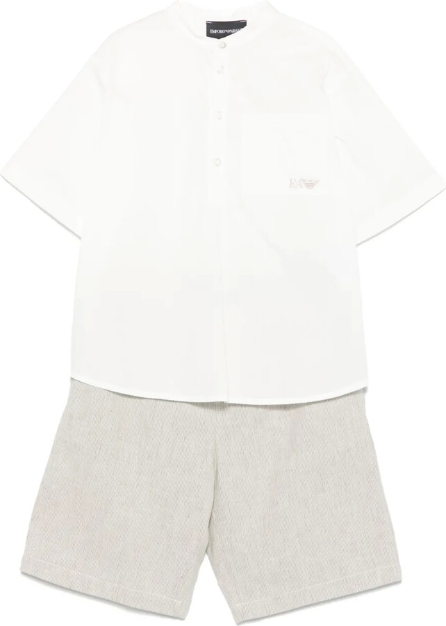 Emporio Armani Kids Logo-Embroidered Shorts Set