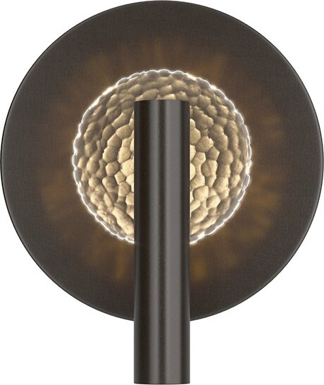 Hubbardton Forge Solstice Round Wall Sconce in Polished