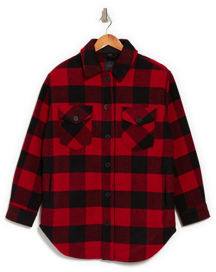 Plaid jacket red and black Clearance