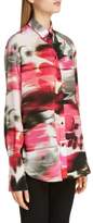 Thumbnail for your product : Alexander McQueen Rose Print Silk Blouse
