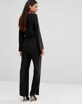 Thumbnail for your product : AX Paris Lace Up Jumpsuit In Slinky