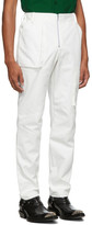 Thumbnail for your product : Spencer Badu White Twill Cargo Pants