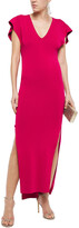 Thumbnail for your product : Roberto Cavalli Macrame Fringed Cutout Stretch-knit Maxi Dress