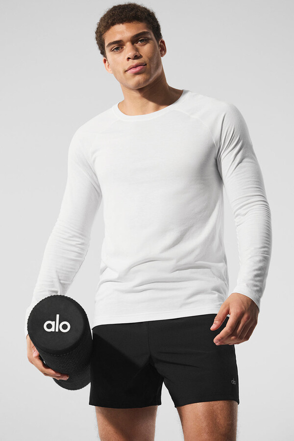 ALO | Triumph Long Sleeve T-Shirt in White, Size: Small