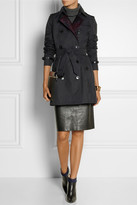 Thumbnail for your product : Burberry Jacquard-paneled cotton-gabardine trench coat