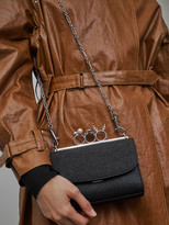Thumbnail for your product : Charles & Keith Glittered Knuckle-Ring Clutch