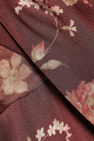 Thumbnail for your product : Zimmermann Floral-print Silk-blend Georgette And Twill Midi Dress