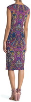 Thumbnail for your product : London Times Cap Sleeve Midi Dress
