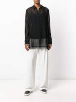 Thumbnail for your product : DKNY sheer fitted blouse