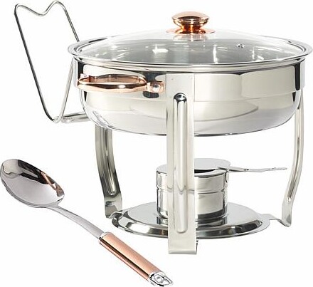 Denmark 8-Piece 4-Quart Stainless Steel Round Chafing Dish