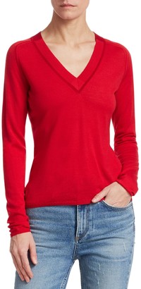 Women's Merino Wool V Neck Sweater - ShopStyle