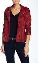 Thumbnail for your product : Doma Belted Cuffs Leather Jacket