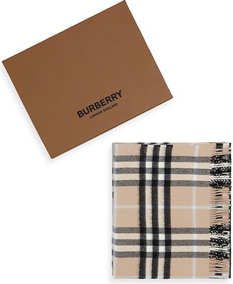 Burberry Checkered Cashmere-Wool Baby Blanket