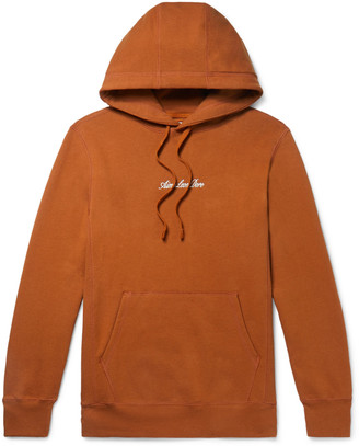 Aimé Leon Dore Slim-Fit Logo-Embroidered Loopback Cotton-Jersey Hoodie