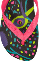 Thumbnail for your product : Havaianas Slim printed neon rubber flip flops