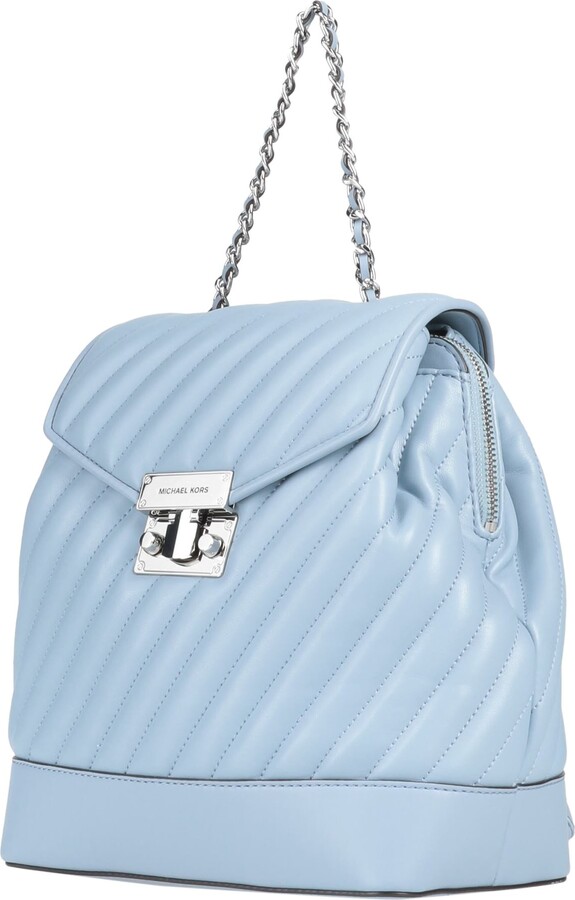 Leather backpack Michael Kors Blue in Leather - 31840991