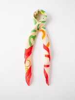 Thumbnail for your product : Loewe Logo-print Cotton-blend Scarf - Multi