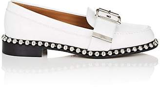 Chloé Women's Chain-Embellished Leather Loafers - White