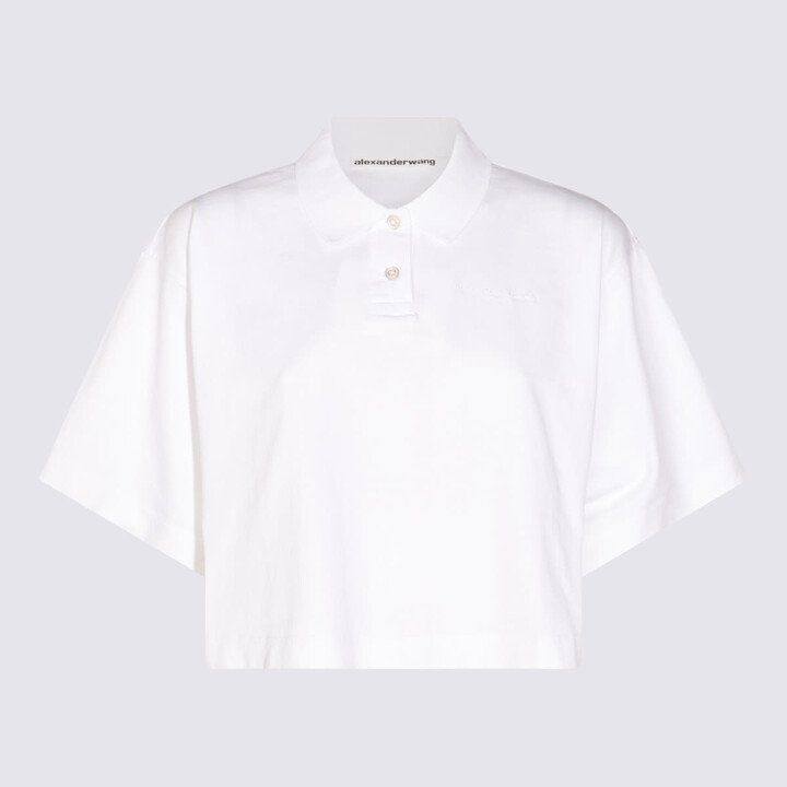 Alexander Wang White Cotton Polo Shirt