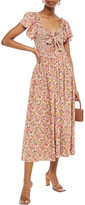 Thumbnail for your product : By Ti Mo Bow-detailed Floral-print Woven Midi Dress