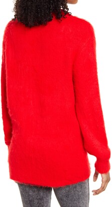 BP Deep V-Neck Fuzzy Tunic Sweater