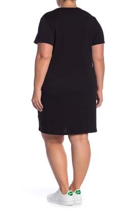 Joe Fresh Short Sleeve Solid Dress (Plus Size)