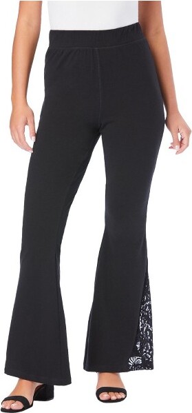 Yogalicious, Pants & Jumpsuits, Yogalicious Lux Black Pull On Pants Black  Straight Leg Jogger Womens Size M