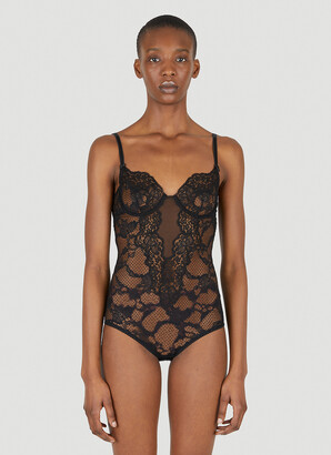 Gucci Floral Lace Bodysuit - Woman Underwear Black Xs - ShopStyle