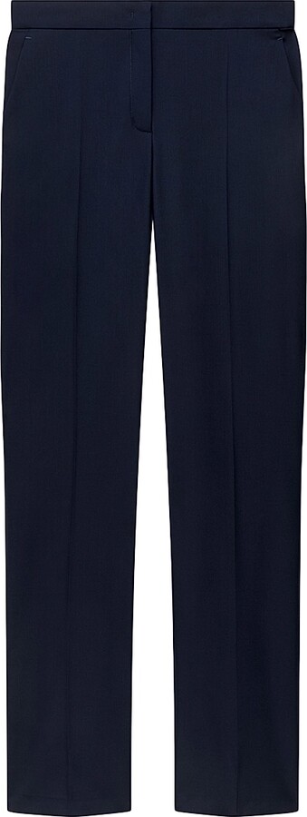 ANOTHER TOMORROW Women's Classic Trousers - Navy - Size 10