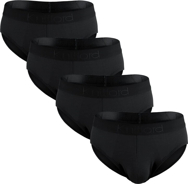 KNITLORD Men's Bamboo Underwear Soft Lightweight Mid/Low Rise Briefs 3