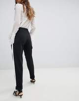 Thumbnail for your product : Miss Selfridge Side Stripe Turn Up Tapered Trousers