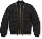 Thumbnail for your product : Alexander McQueen Double-Zip Wool-Twill Bomber Jacket