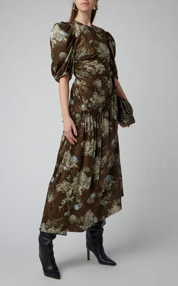 Preen by Thornton Bregazzi Ophelie Floral-Print Jersey Midi Dress