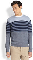 Thumbnail for your product : Vince Striped Crewneck Cardigan