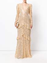 Thumbnail for your product : Alessandra Rich sequin ruffled gown