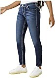 True Religion Women's Halle Super T Skinny Fit Jean with Back Flap Pocket