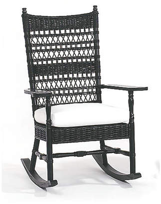 One Kings Lane Vineyard's Wicker Rocking Chair - Black