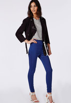 Thumbnail for your product : Missguided High Waist Super Skinny Jeans Intense Blue