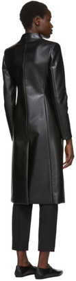 Coperni Black Faux-Leather Tailored Coat