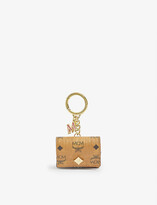 Thumbnail for your product : MCM Visetos coated-canvas AirPod Pro keyring case