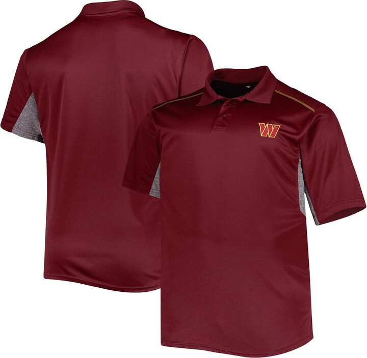Profile Men's Burgundy Washington Commanders Big and Tall Team Color Polo Shirt