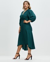 Thumbnail for your product : Atmos & Here Atmos&Here Curvy - Women's Green Midi Dresses - Georgina Dress - Size 26 at The Iconic
