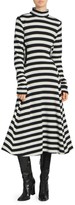 Thumbnail for your product : Marc Jacobs Runway Striped Wool Jersey Mockneck Dress