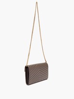 Thumbnail for your product : Saint Laurent Quilted-leather Envelope Cross-body Bag - Dark Grey