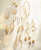 Thumbnail for your product : Italian Gold Double Twist Drop Earrings in 14k Gold