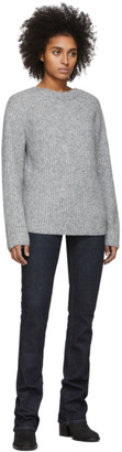 Helmut Lang Grey Wool and Alpaca Ghost Sweater