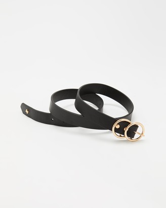 PETA AND JAIN - Women's Black Belts - Louella - Size One Size at The Iconic