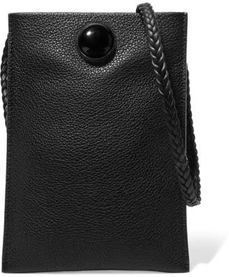 The Row Medicine Pouch Textured-leather Shoulder Bag - Black