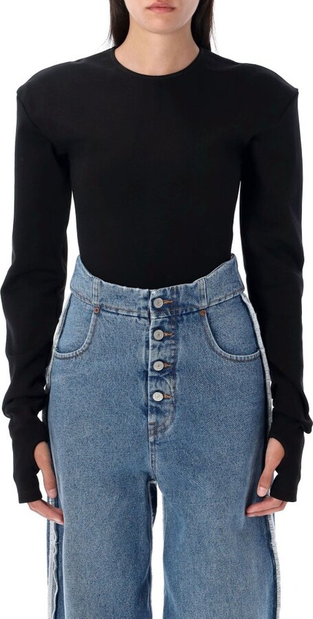 MM6 MAISON MARGIELA Long-Sleeved Crewneck Bodysuit